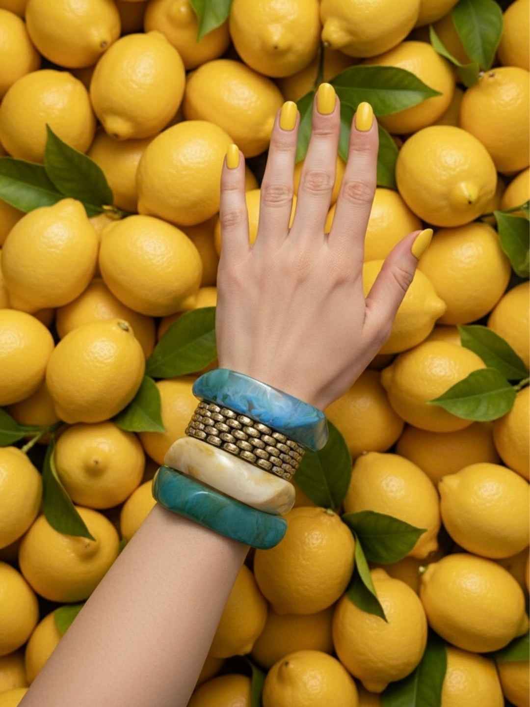 Lagoon Resin Bangles-Set of 4