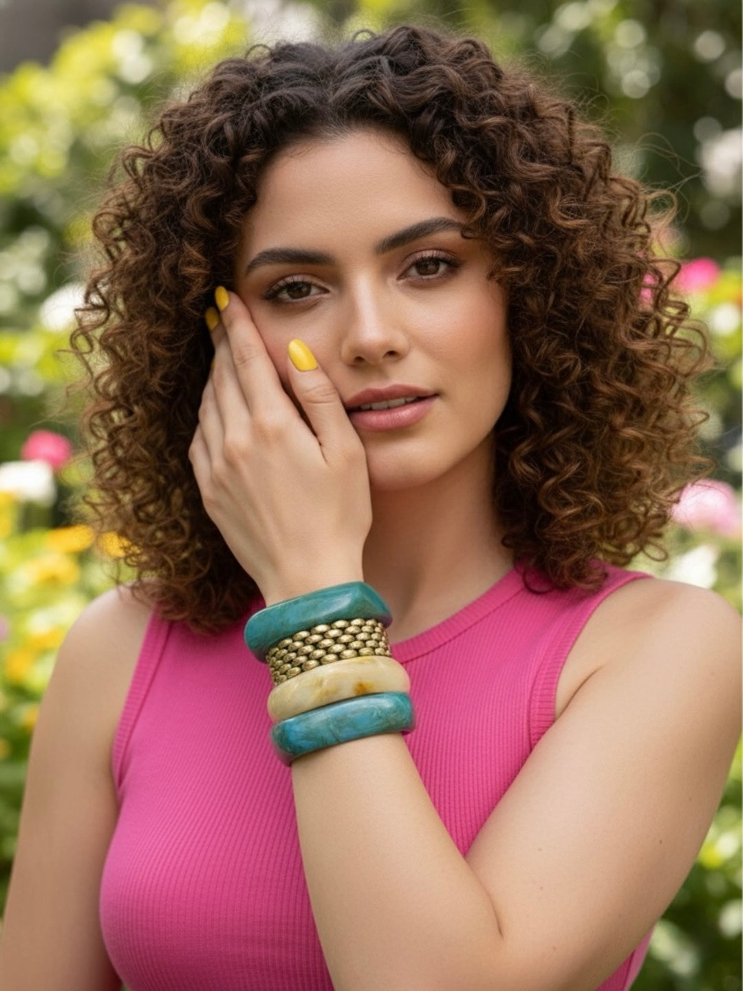 Lagoon Resin Bangles-Set of 4