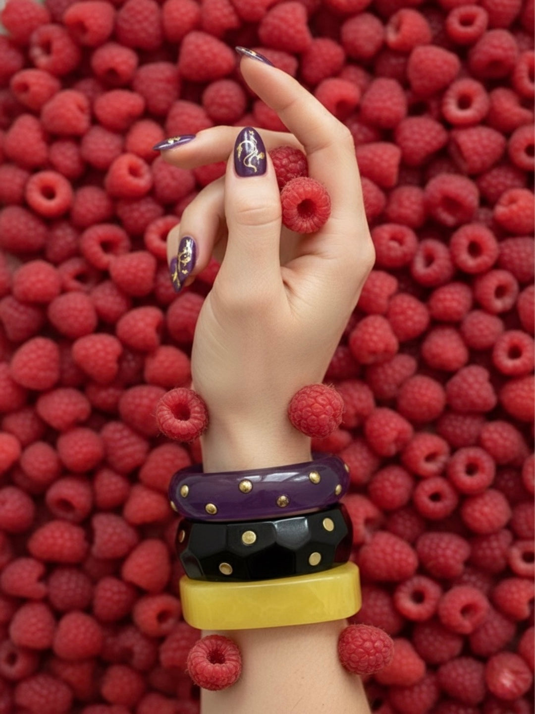 Glimmer Resin Bangles-Set of 3