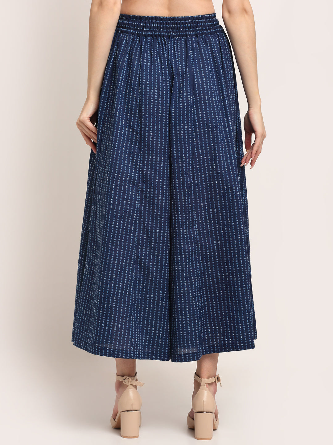 Indigo Dot Cotton Kali Palazzo