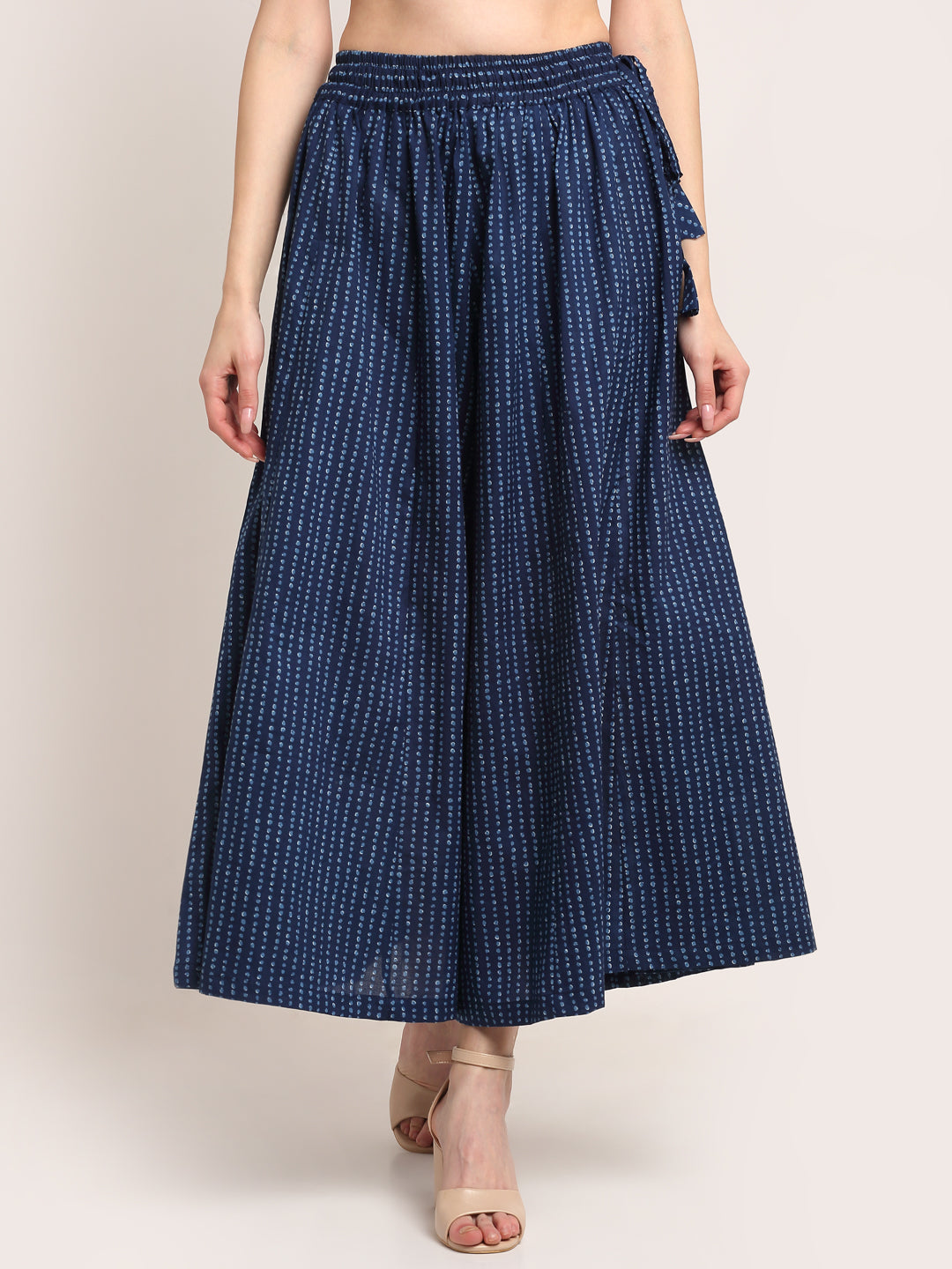 Indigo Dot Cotton Kali Palazzo