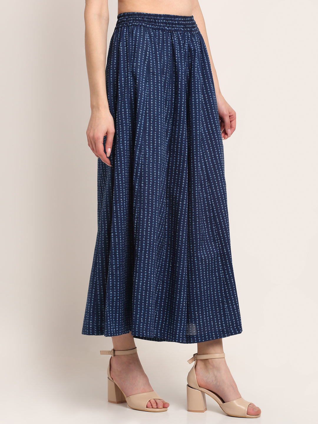 Indigo Dot Cotton Kali Palazzo