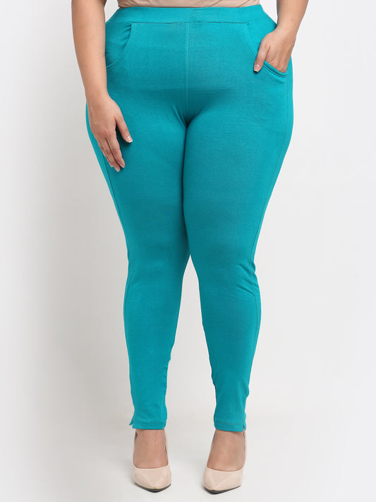Turquoise Plus Pocket Pant