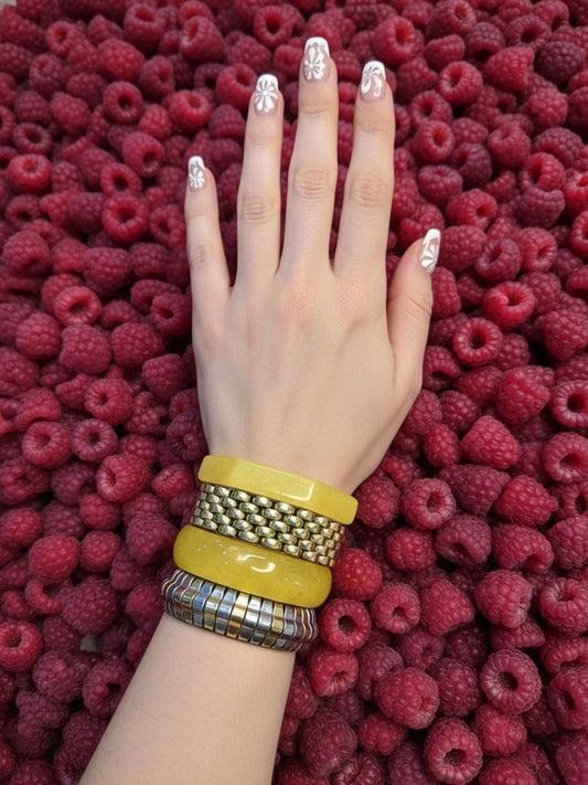 Sun Glow Resin Bangles-Set of 4