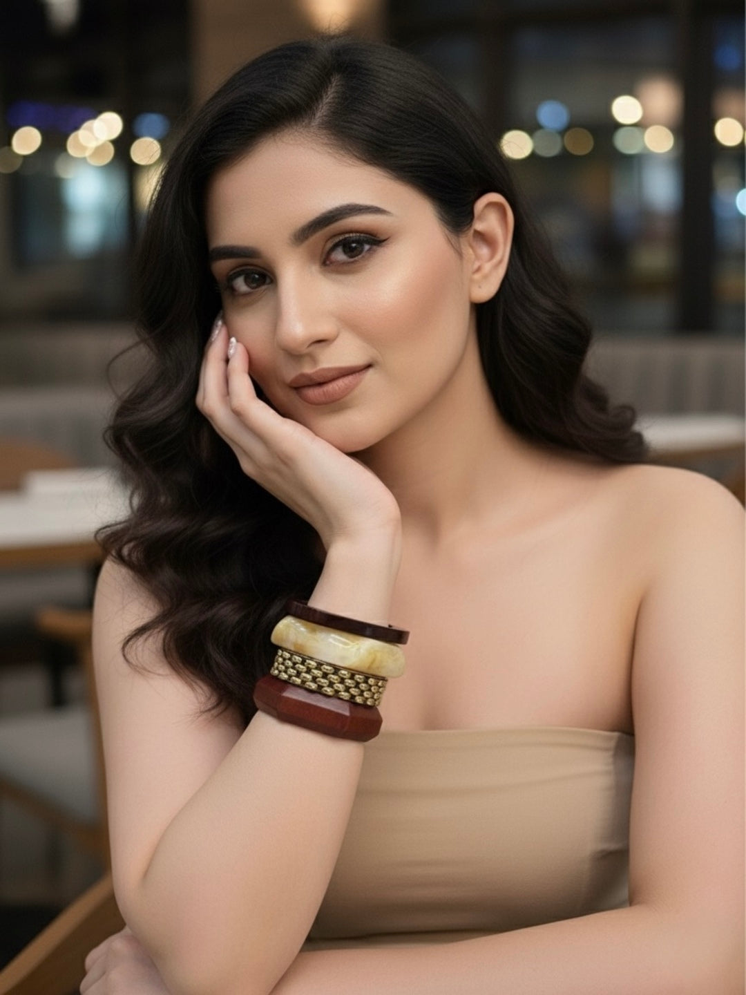 Pineapple Plunge Resin Bangles-Set of 4