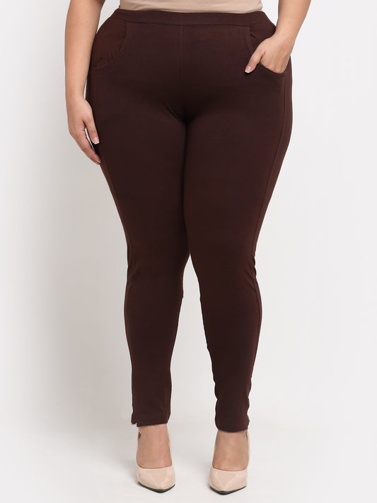 Brown Plus Pocket Pant