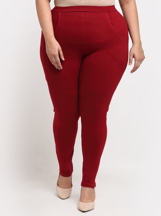 Maroon Plus Pocket Pant