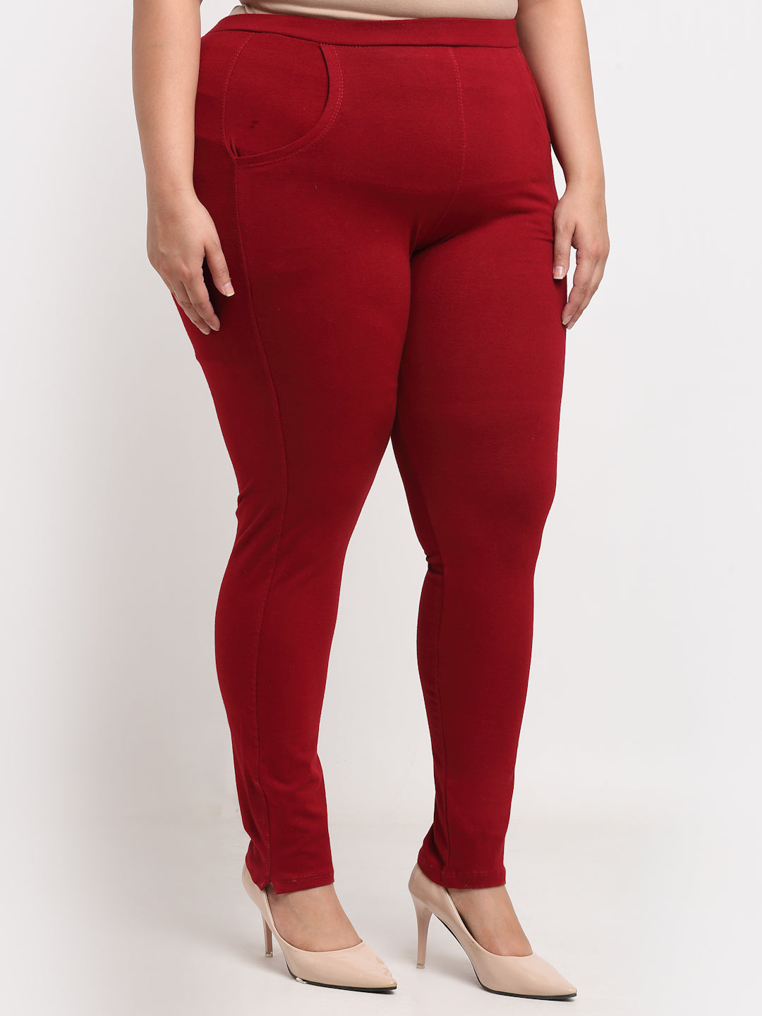 Maroon Plus Pocket Pant
