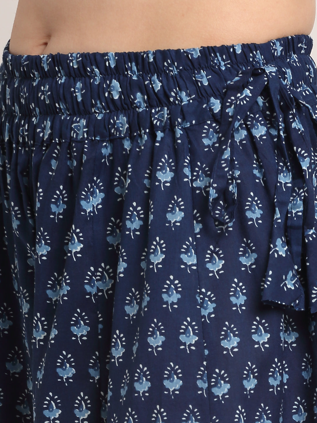 Indigo Diya Cotton Kali Palazzo