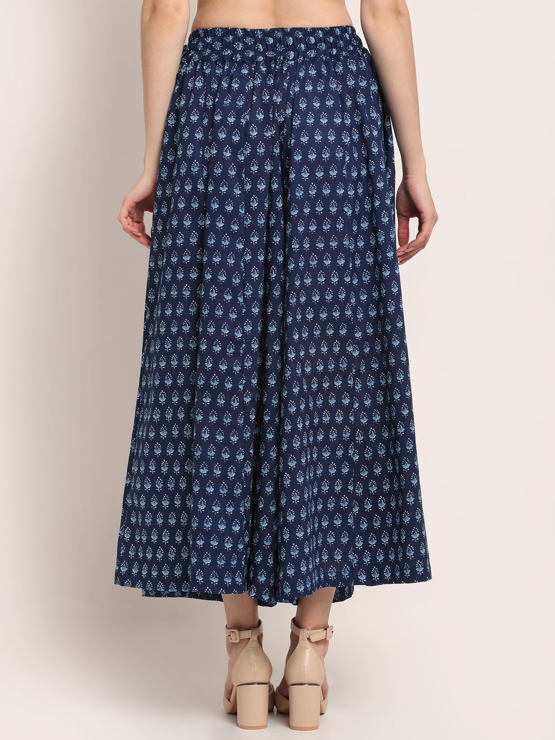 Indigo Diya Cotton Kali Palazzo