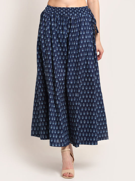 Indigo Diya Cotton Kali Palazzo