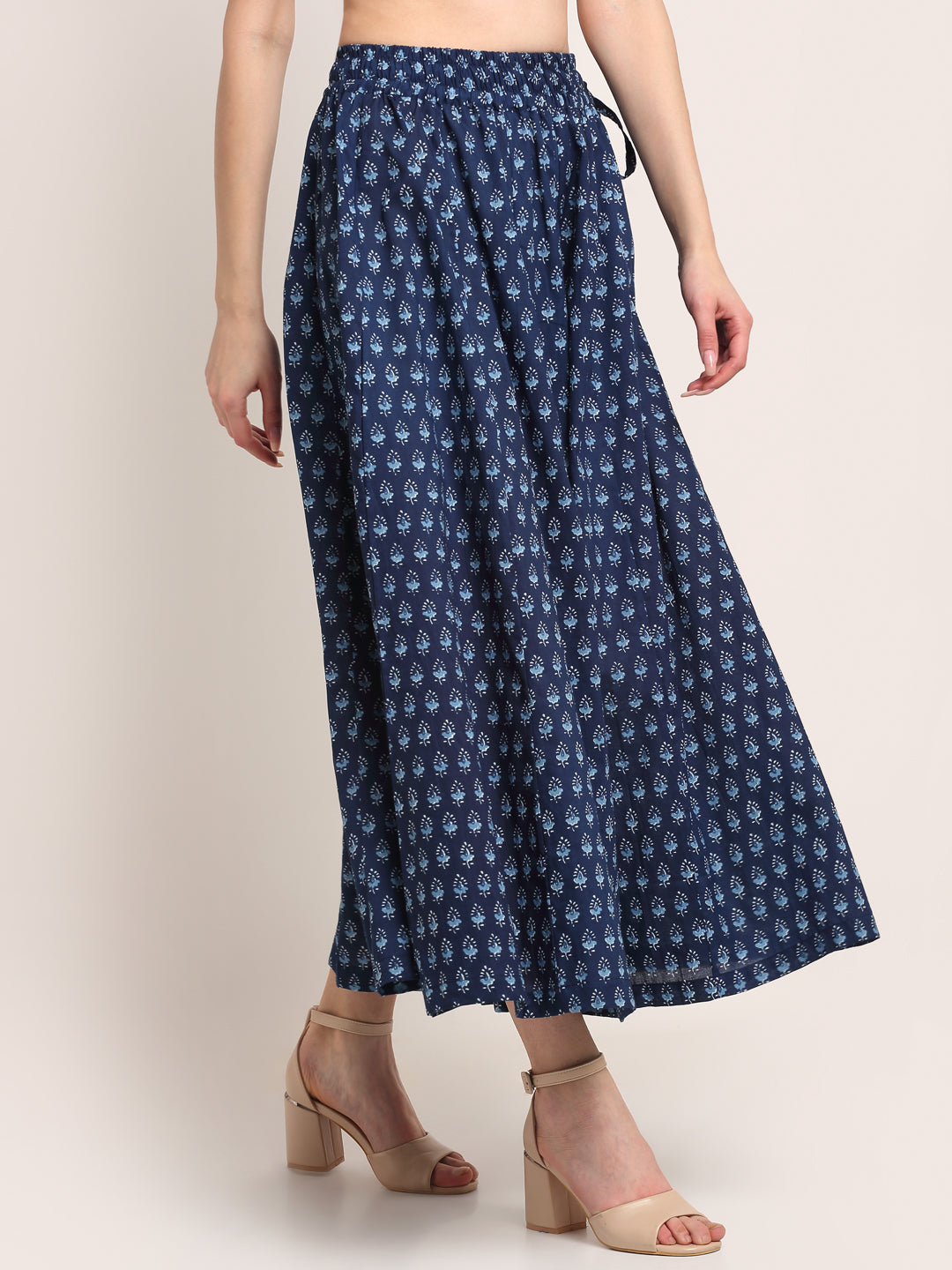 Indigo Diya Cotton Kali Palazzo
