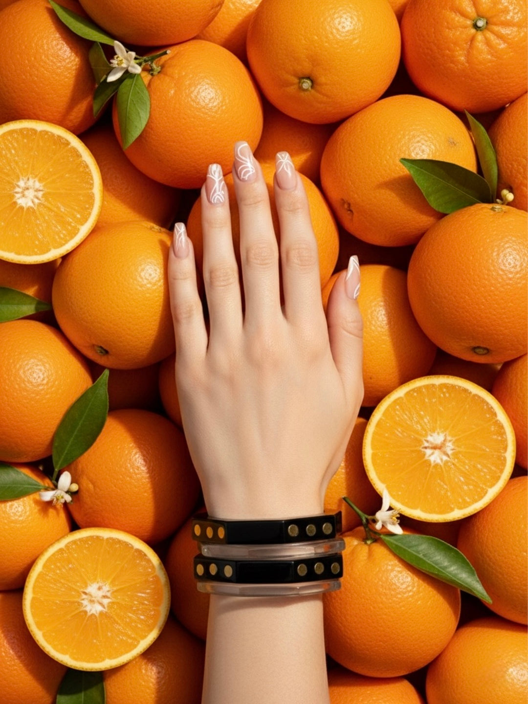 Black Ice Resin Bangles-Set of 4