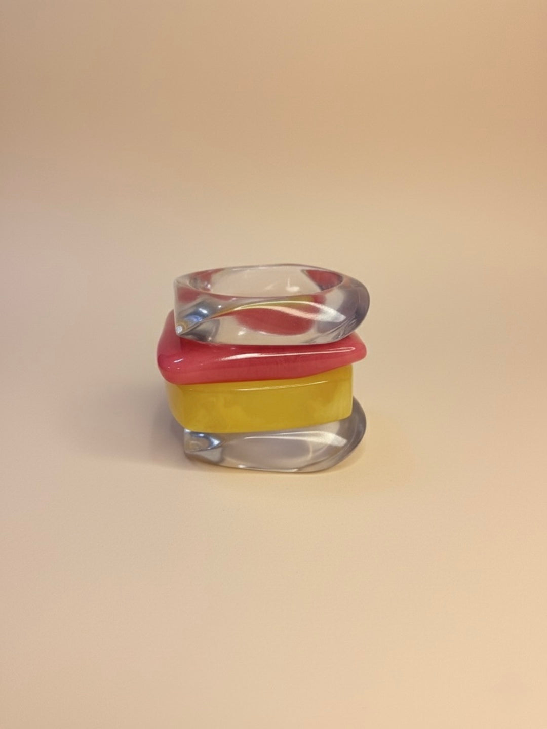 Grapefruit Resin Bangles-Set of 3