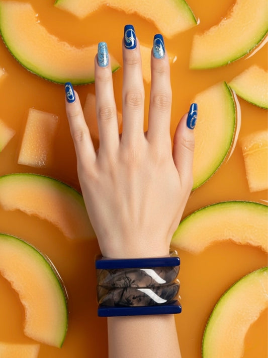 Ocean Dip Resin Bangles-Set of 4