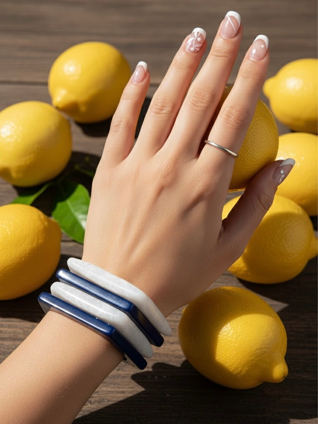 Sea Swirl Resin Bangles-Set of 4