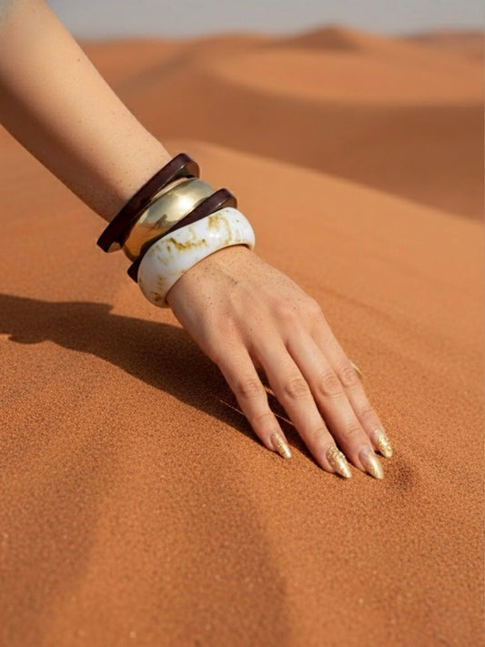 Sandstorm Resin Bangles-Set of 4
