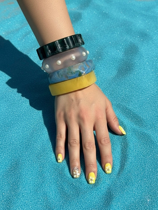 Zen Flow Resin Bangles-Set of 4