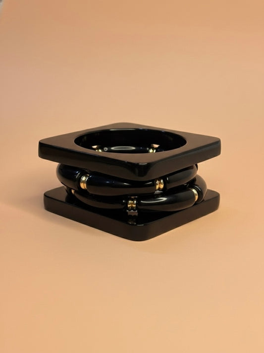 Outer Space Resin Bangles-Set of 4