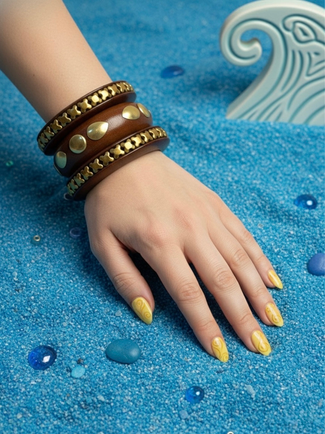 Resham Wooden Bangles-Set of 3