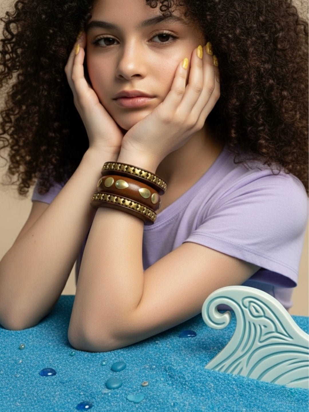 Resham Wooden Bangles-Set of 3