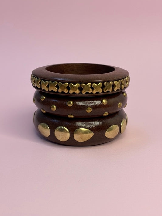 Barkha Wooden Bangles-Set of 3