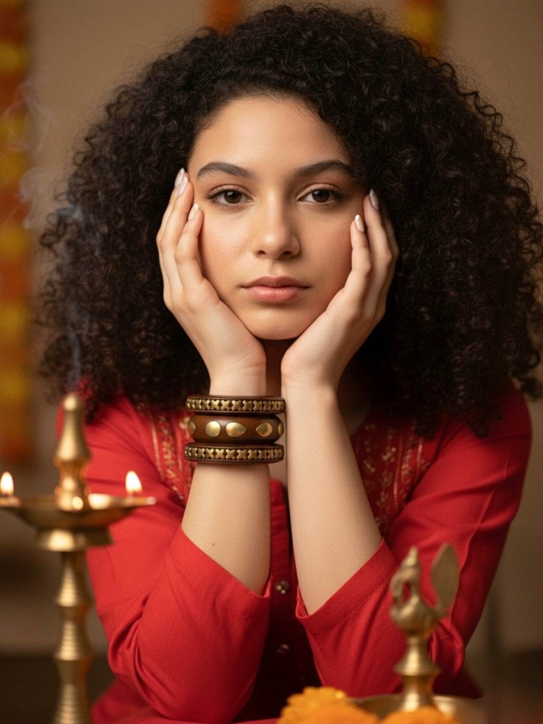 Resham Wooden Bangles-Set of 3