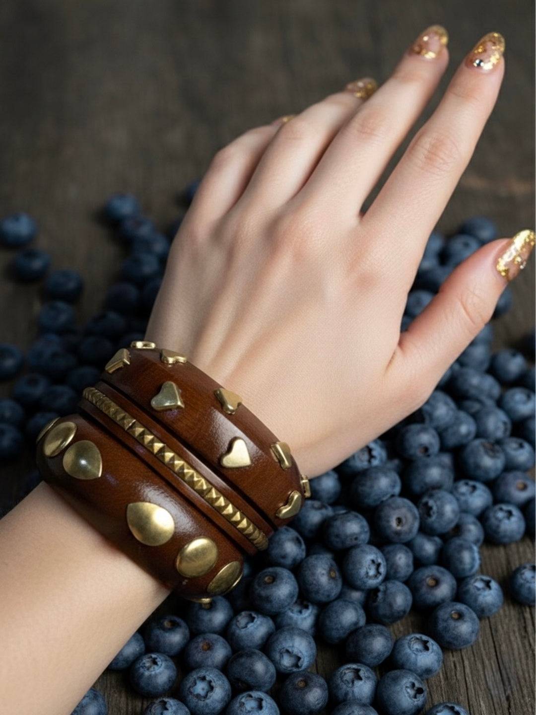 Taare Wooden Bangles-Set of 3