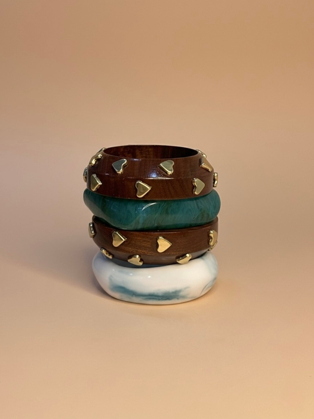 Ira Wooden Bangles-Set of 4