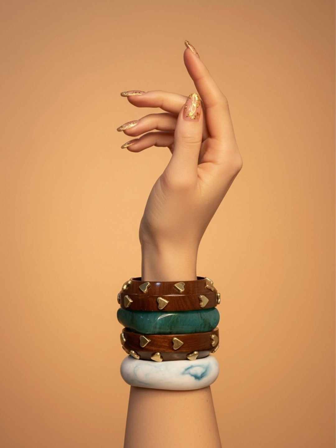 Ira Wooden Bangles-Set of 4