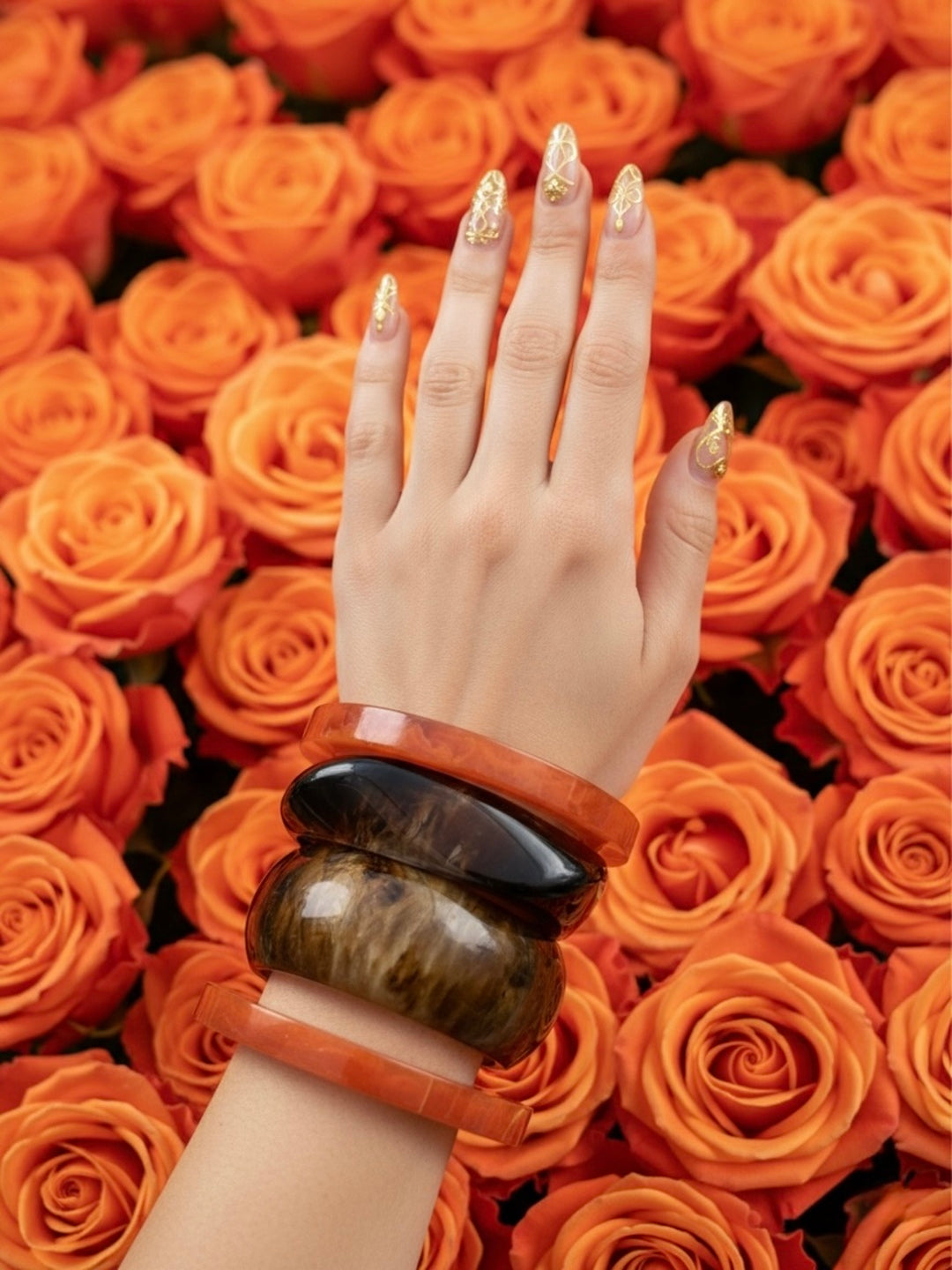 Tangy Sand Resin Bangles-Set of 4