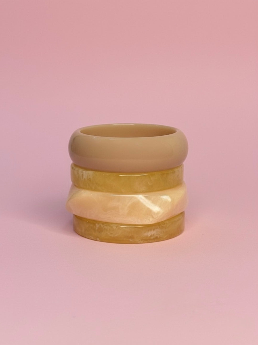 Butter Resin Bangles-Set of 4