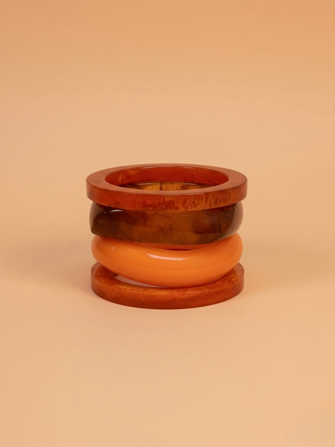 Whiskey Sour Resin Bangles-Set of 4