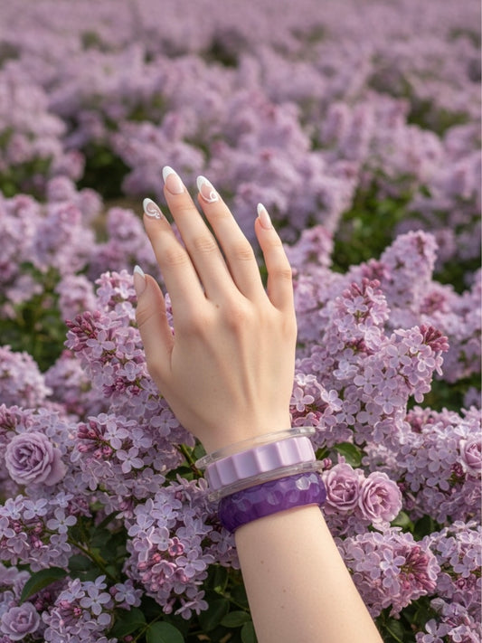 Lavender Soda Resin Bangles-Set of 4