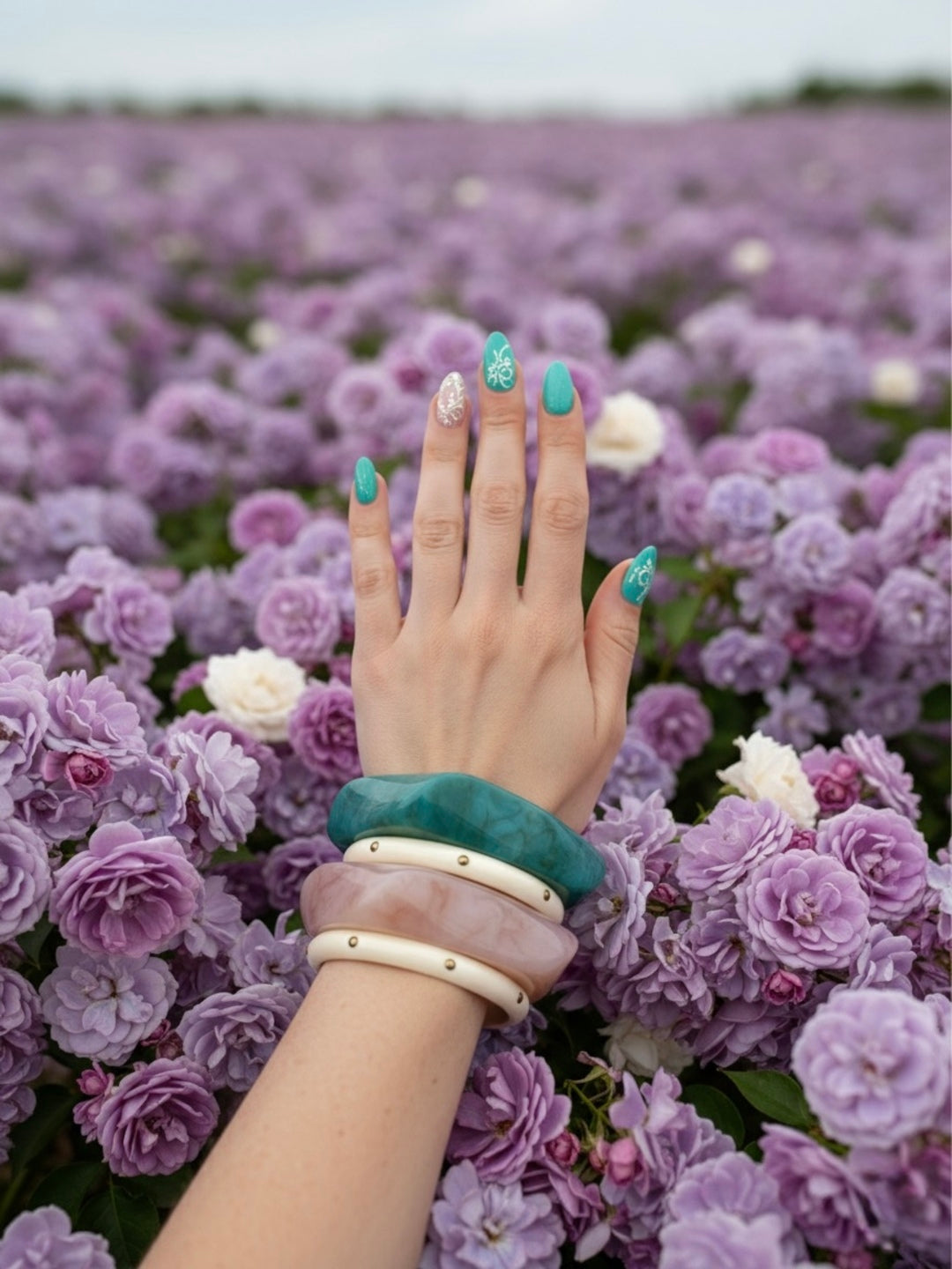 Mint To Be Resin Bangles-Set of 4