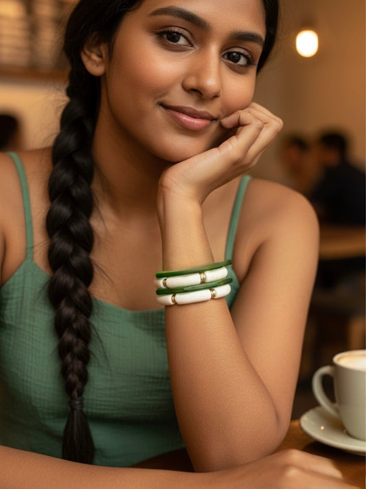 Mint to be Resin Bangles-Set of 4