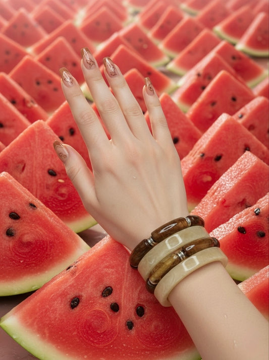 Subtle Resin Bangles-Set of 4