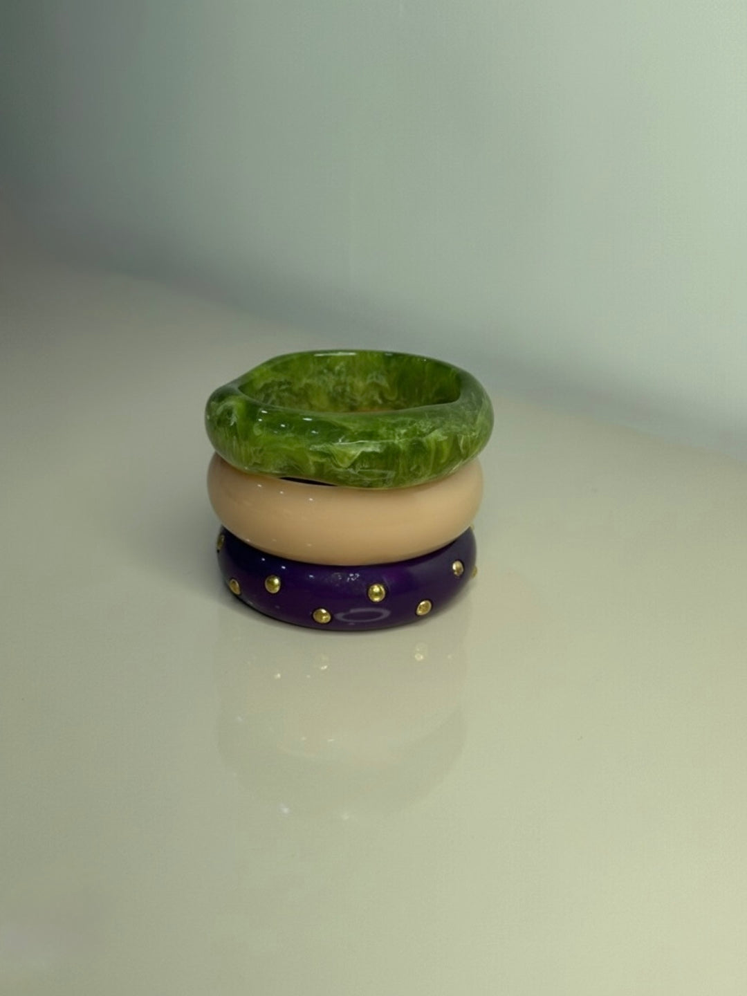 Guava Garden Resin Bangles-Set of 3