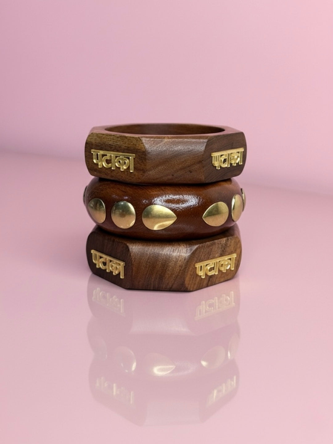 hard launch Wooden Bangles-Set of 3