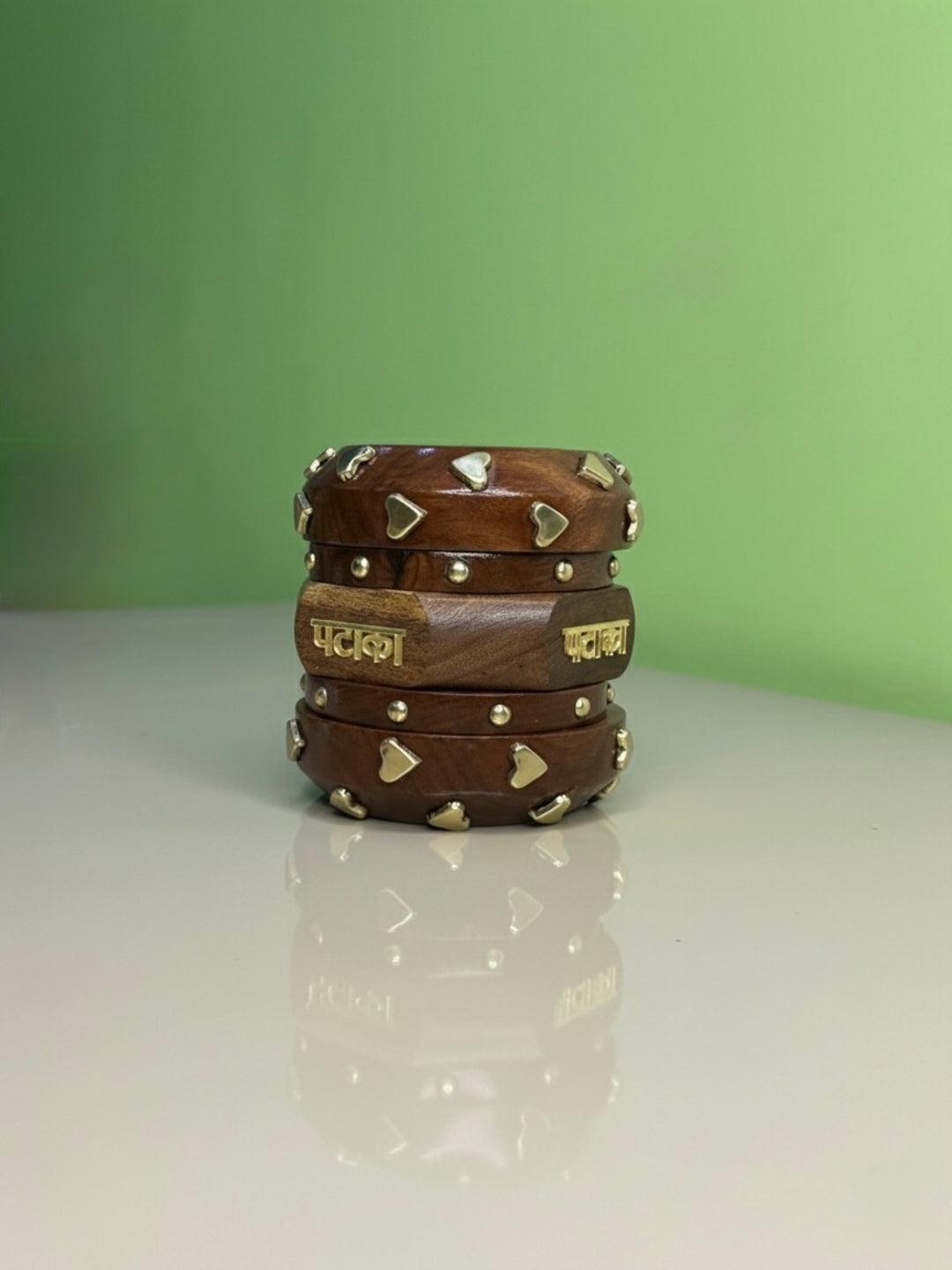 End Game Wooden Bangles-Set of 5