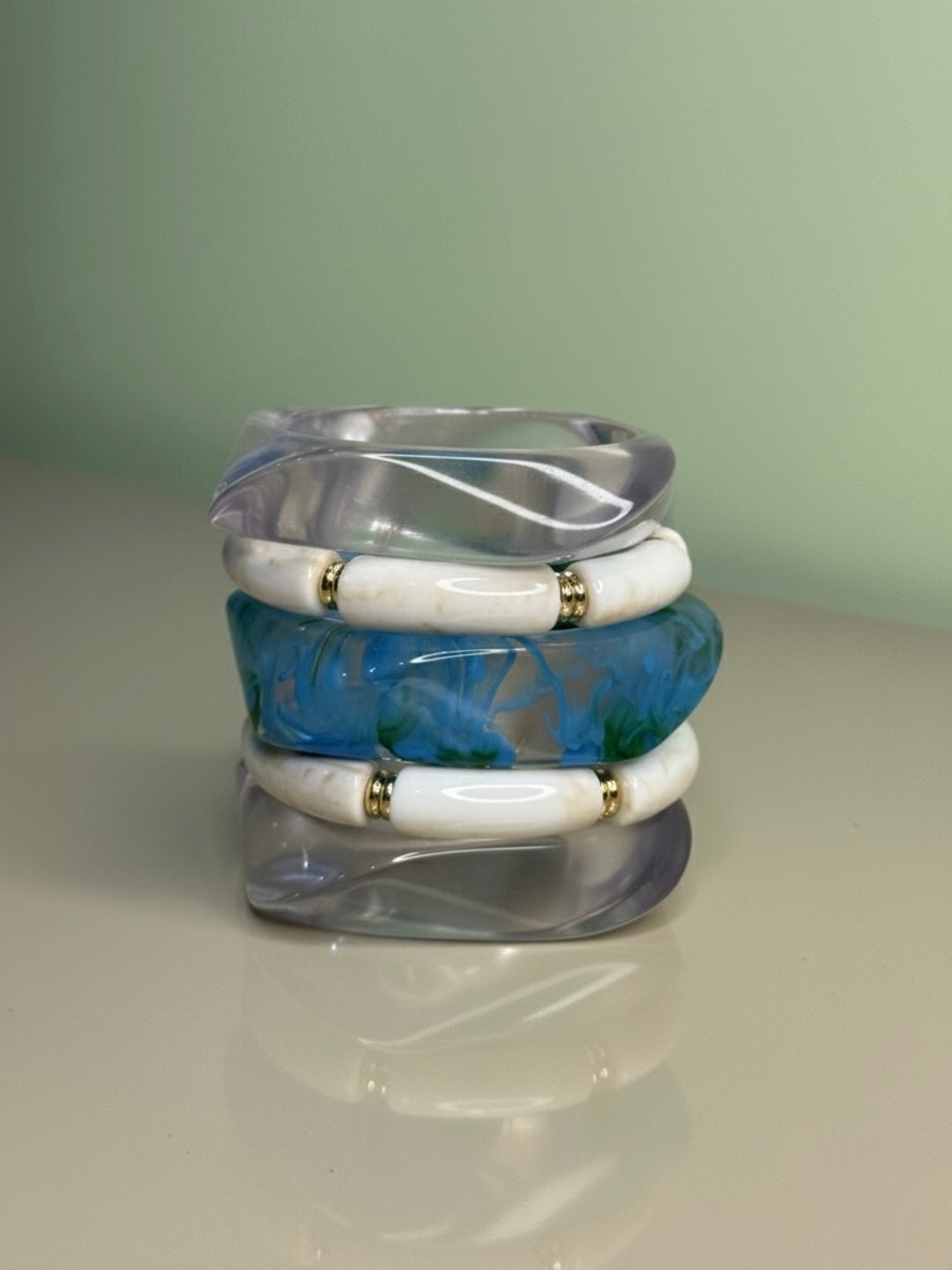 Mid Resin Bangles-Set of 5