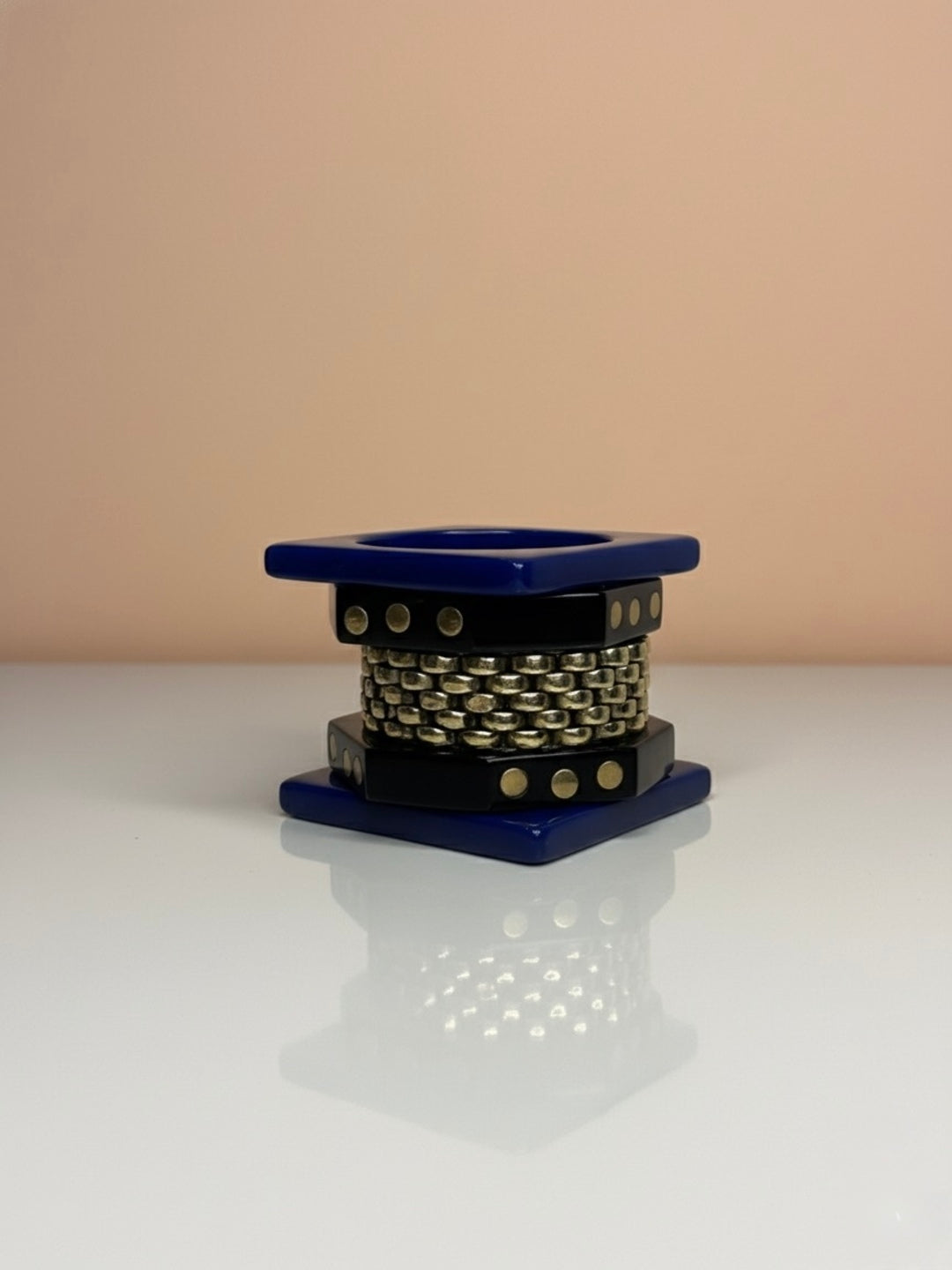 Blue Eyes Resin Bangles-Set of 5