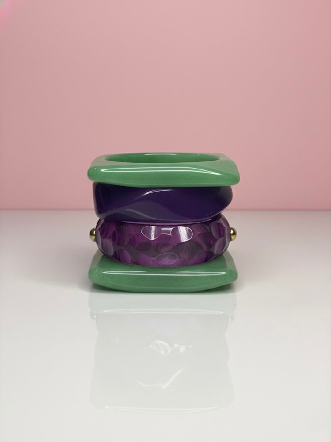 Touch Gras Resin Bangles-Set of 4