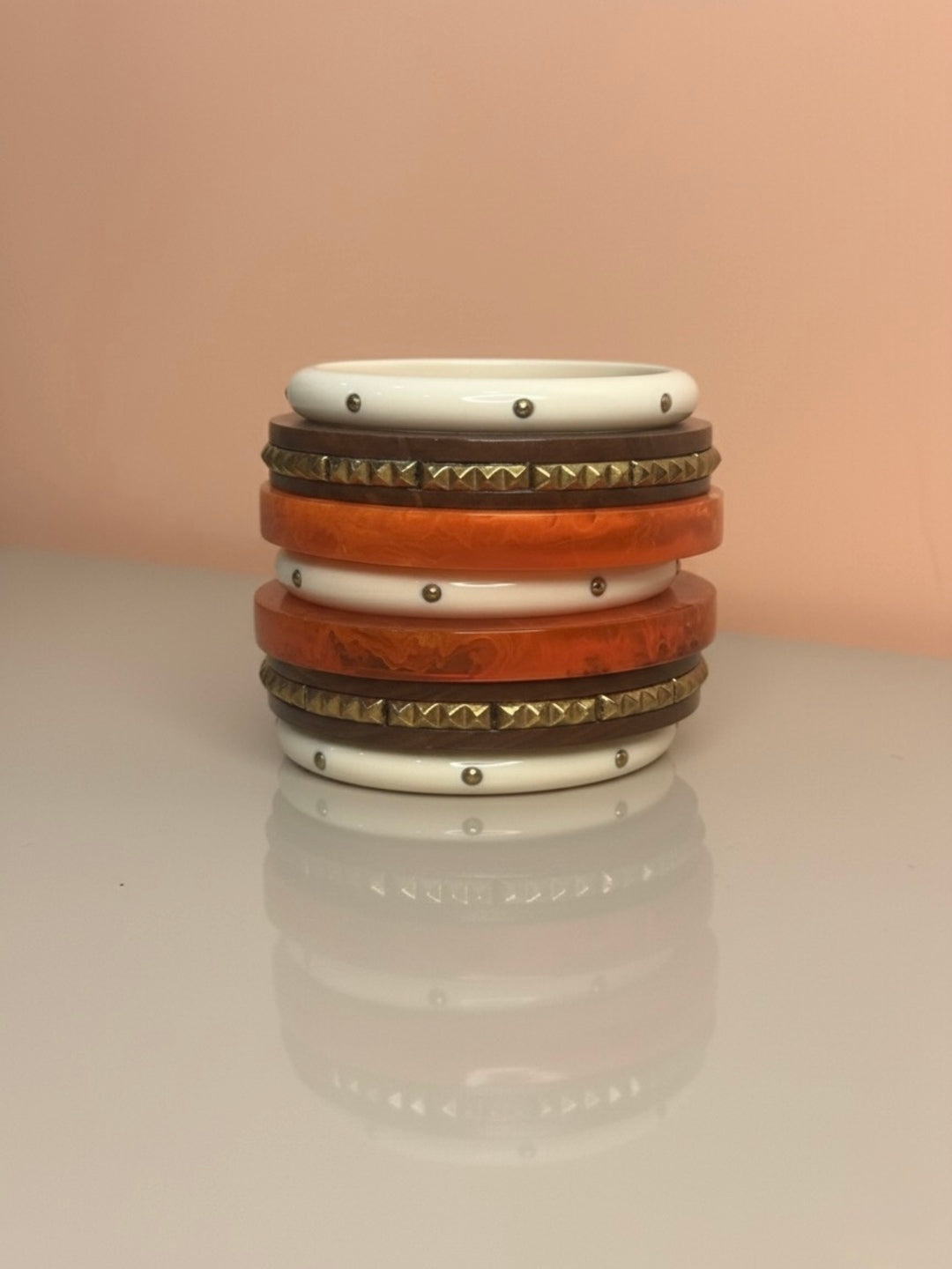 Eras Tour Resin, Wooden & Brass Bangles-Set of 7