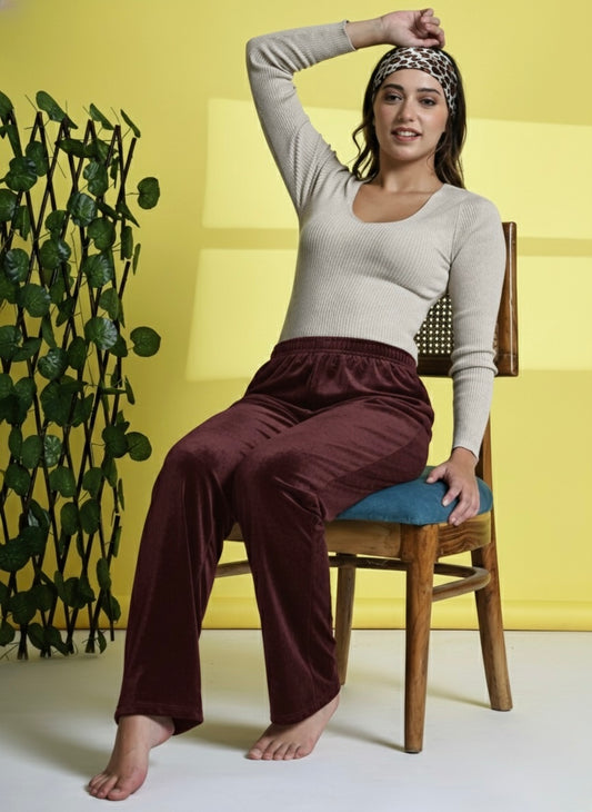 Cherry Butter Velvet  Soft Lounge Pant