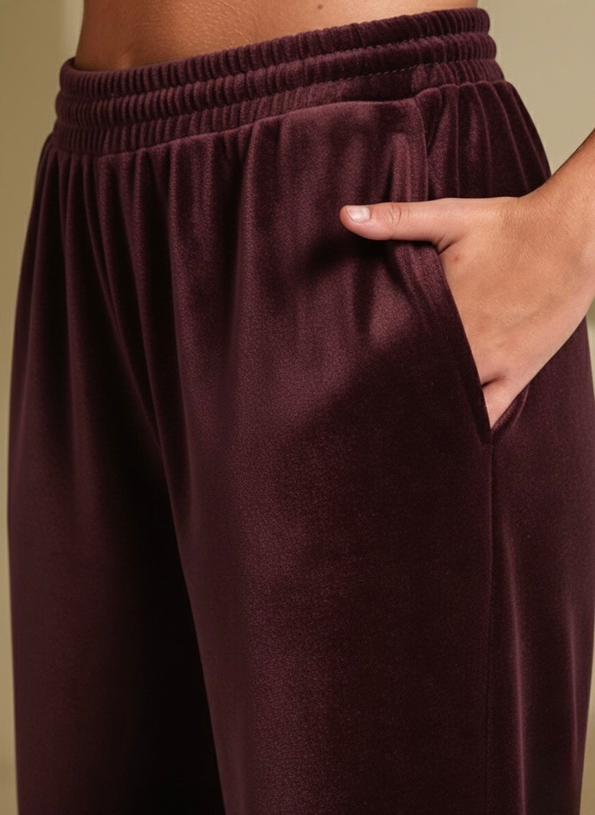 Cherry Butter Velvet  Soft Lounge Pant