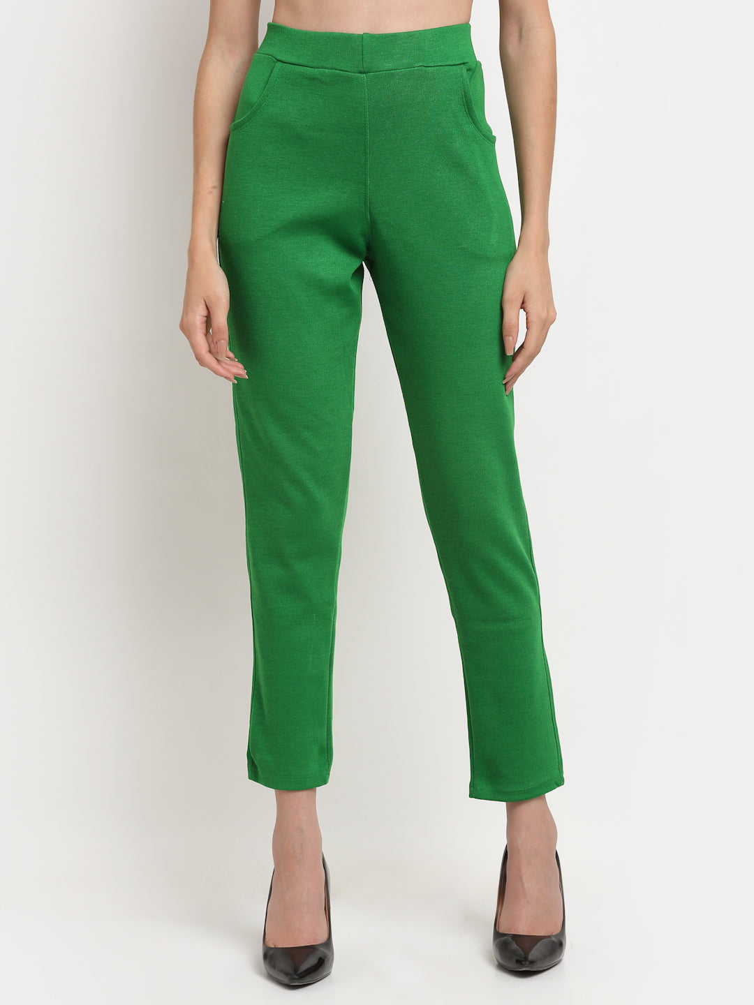 Green Woolen Pocket Pant