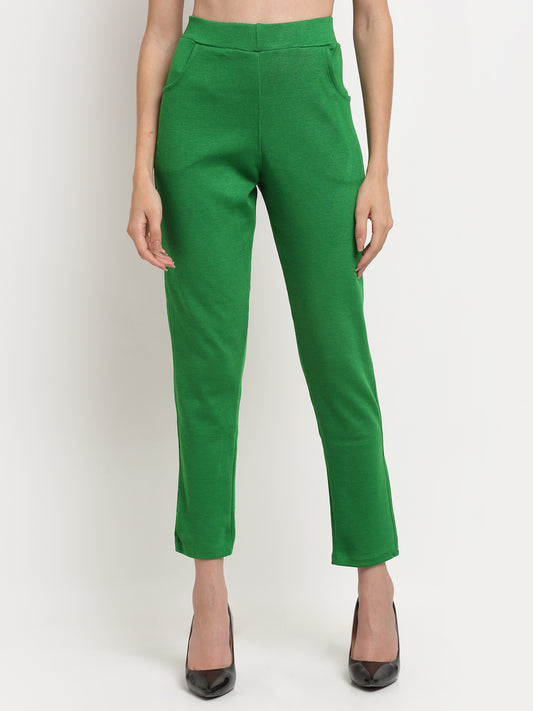 Green Woolen Pocket Pant