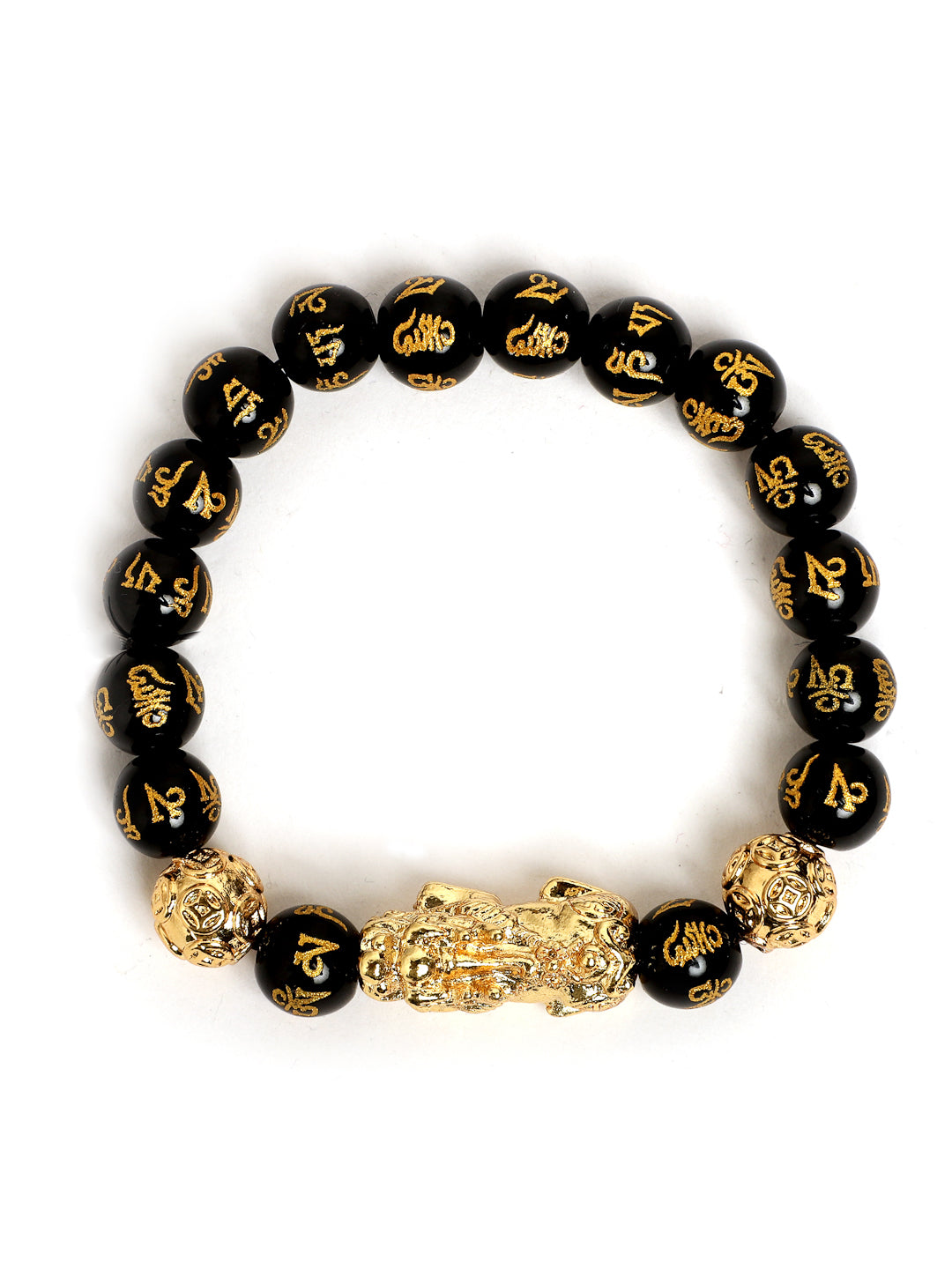 Black Obsidian Pixiu Semi Precious Stone Bracelet