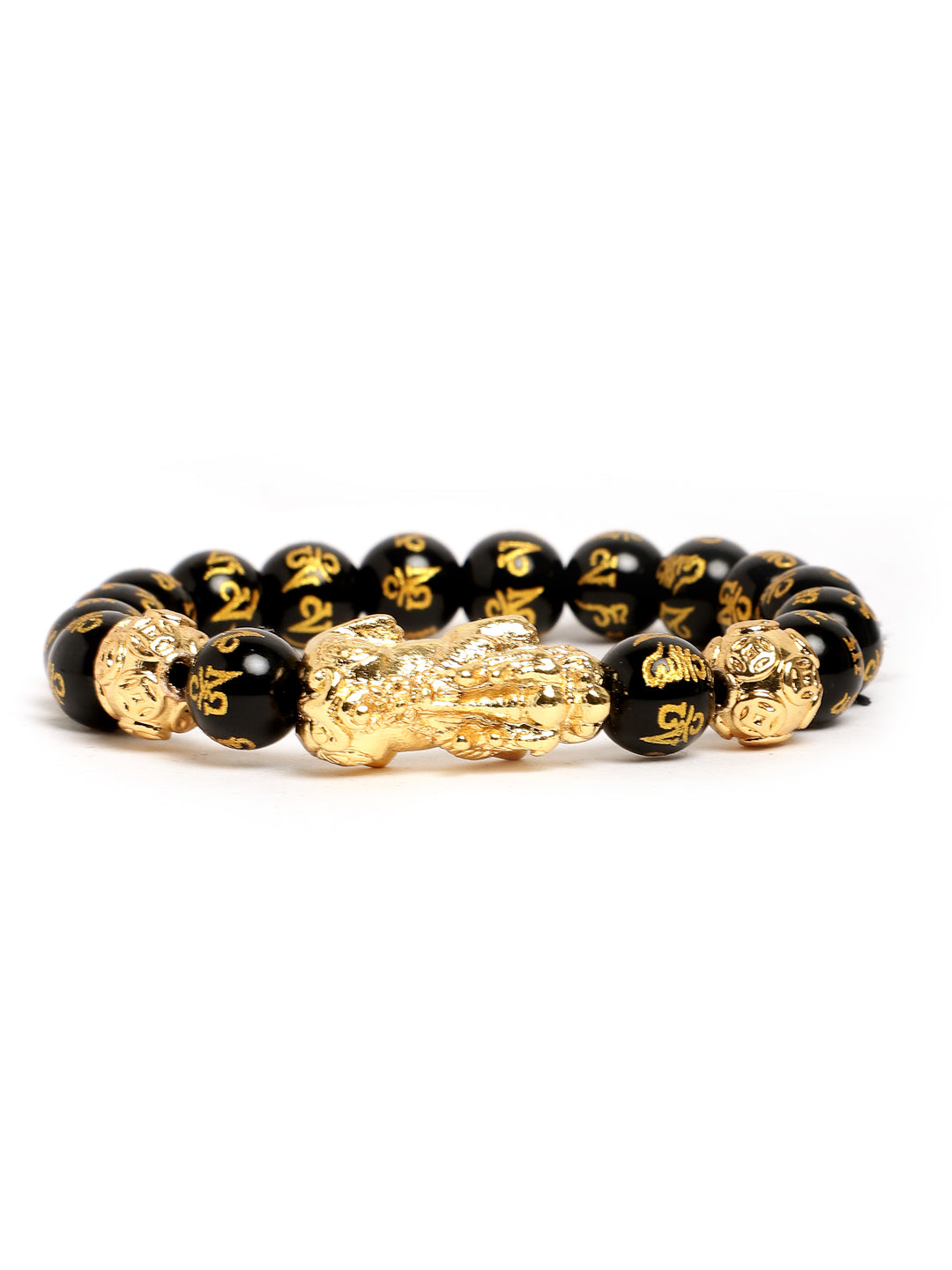 Black Obsidian Pixiu Semi Precious Stone Bracelet